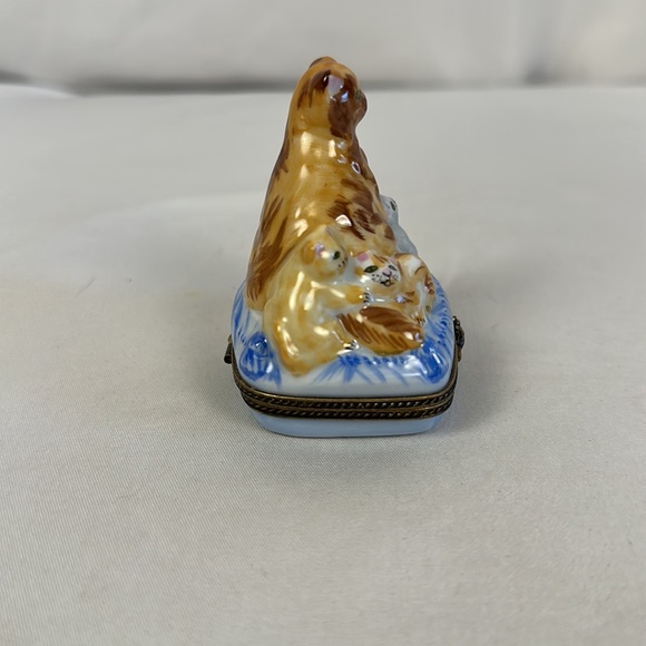 Limoges Orange Cat Family Box - Picture 6 of 12